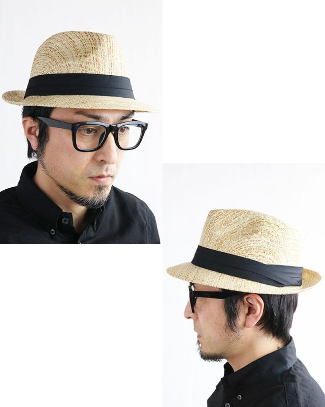 パーリーゲイツ ゴルフ麦わら帽子ストローハット紺系 中折れハット メッシュ 日本製 ミックスカラー 麦わら帽子 ストローハット 中折れハット