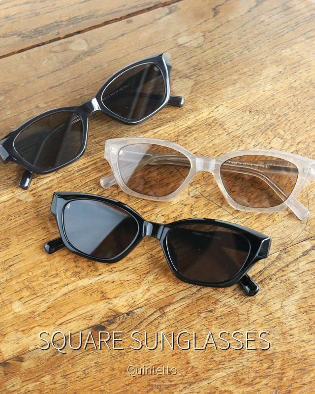 サングラス メンズ レディース スクエア ウェリントン 伊達メガネ 四角