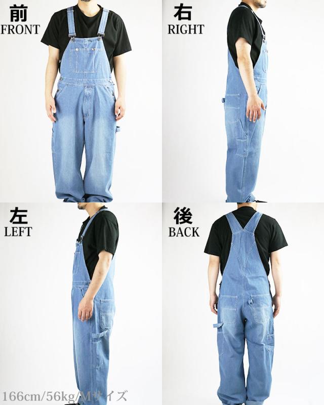 オーバーオール メンズ レディース デニム ジーンズ インディゴ