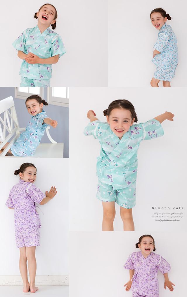 女の子 甚平 ポップ 90cm 100cm 110cm 1cm 130cm 子供甚平 日本染め 女の子の通販はau Pay マーケット キモノカフェ