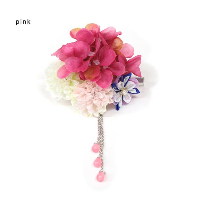 髪飾り あじさい つまみ細工 浴衣 夏 着物 振袖 袴 レディース 3色の通販はau Pay マーケット キモノカフェ