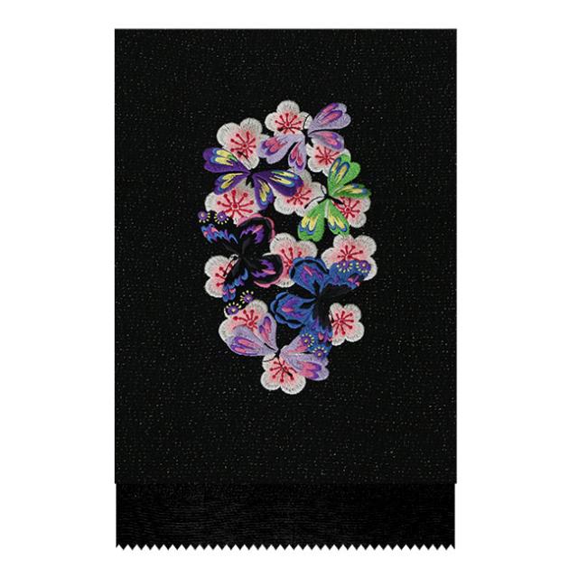 振袖用帯揚げ 蝶々の刺繍のカラフルな帯揚げ 帯揚 帯揚げ 振袖用 成人式 派手 正絹 縮緬 金ラメ 可愛い 個性的の通販は