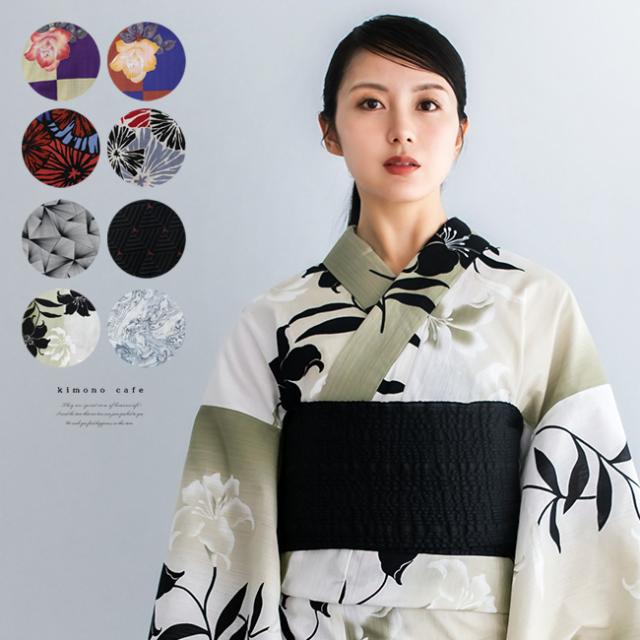 浴衣 レディース 浴衣単品 kimonocafe 8柄 モノトーン 和柄 レトロ 2024年の通販は 8,500円