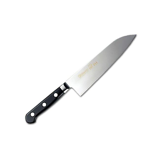 Misono ミソノ  440PH 16クローム鋼 ツバ付三徳180ｍｍ 081 ( misono 日本製 包丁 キッチン ナイフ 切れ 調理 器具 木柄 ギフト プレゼント ラッピング 祝い 新生活 送料無料 贈り物 プレゼント  両刃 万能 三徳 さんとく ステンレス 敬老の日 )の通販は