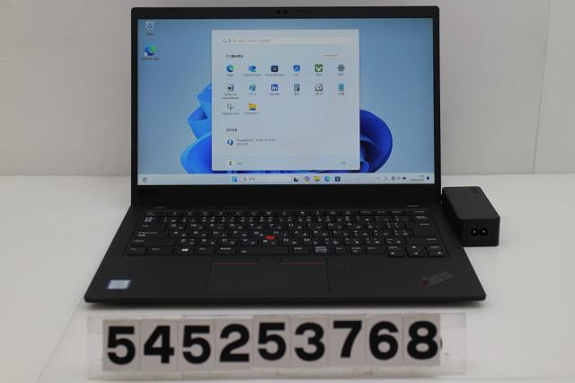 Lenovo ThinlPad X1 Carbon 7th Gen Core i5 8265U 1.6GHz/8GB/256GB(SSD)/14W/FHD(1920x1080)/Win11 【中古】