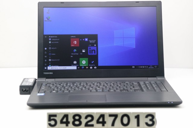 東芝 dynabook B55/B Core i3 6006U 2GHz/8GB/256GB(SSD)/DVD/15.6W/FWXGA(1366x768)/Win10 【中古】