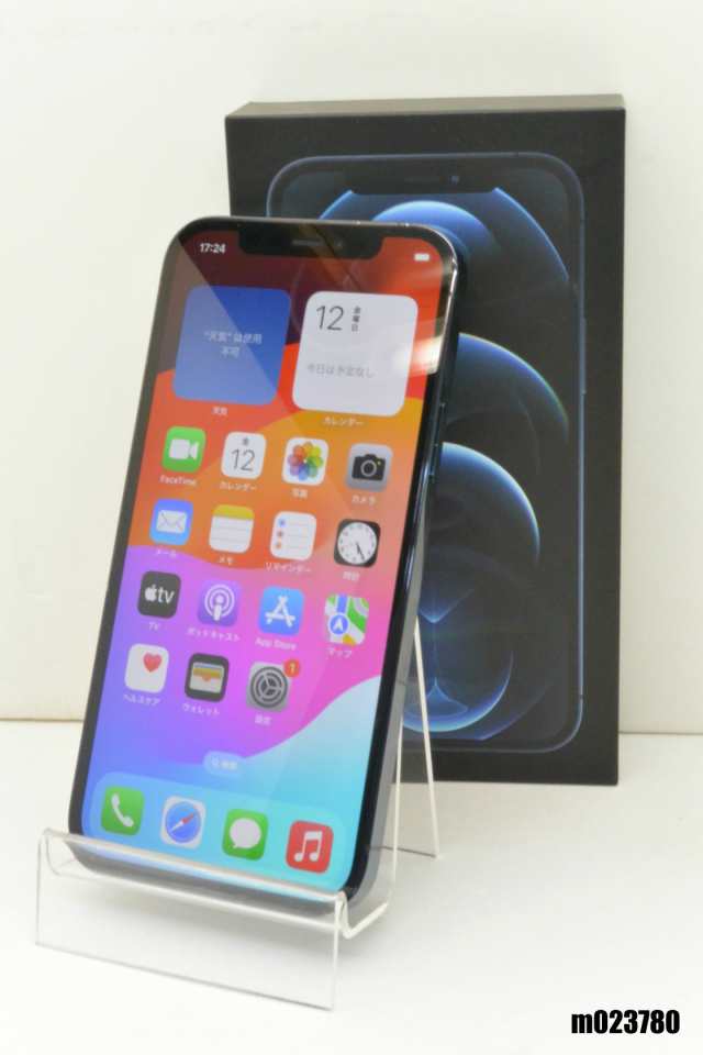 白ロム SIMフリー Apple iPhone12 Pro 256GB iOS17.5.1 パシフィックブルー MGMD3J/A 初期化済【中古】