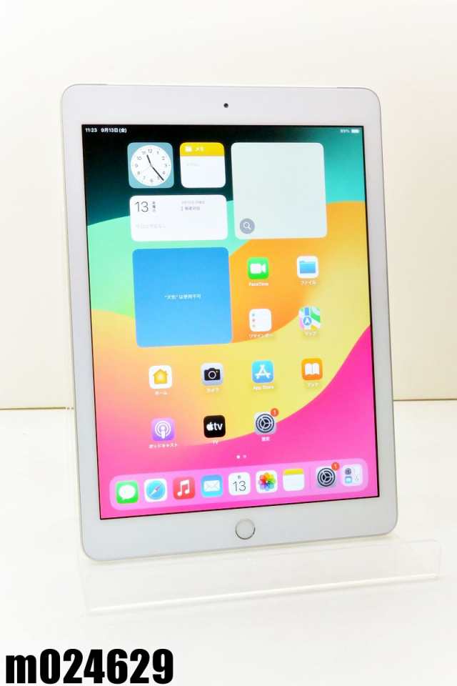 白ロム SIMフリー au SIMロック解除済 Apple iPad6 Wi-Fi+Cellular 32GB iPadOS17.6.1 シルバー MR6P2J/A 初期化済【中古】