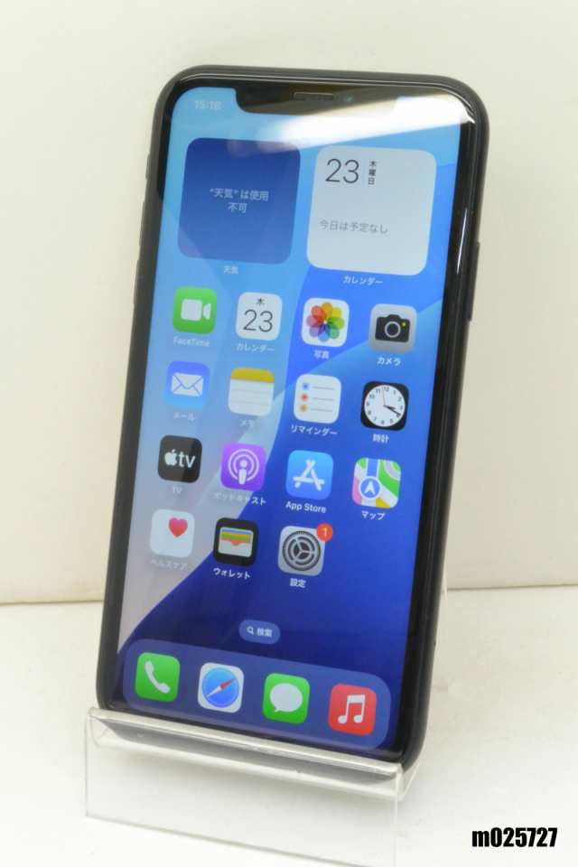 白ロム SIMフリー au SIMロック解除済 Apple iPhoneXR 64GB iOS18.2.1 ブラック MT002J/A 初期化済【中古】