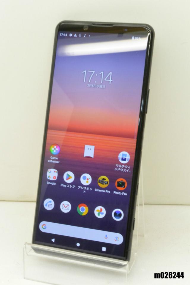 白ロム docomo SIMロック解除済 SONY Xperia 5 II 128GB Android12 Black SO-52A 初期化済【中古】