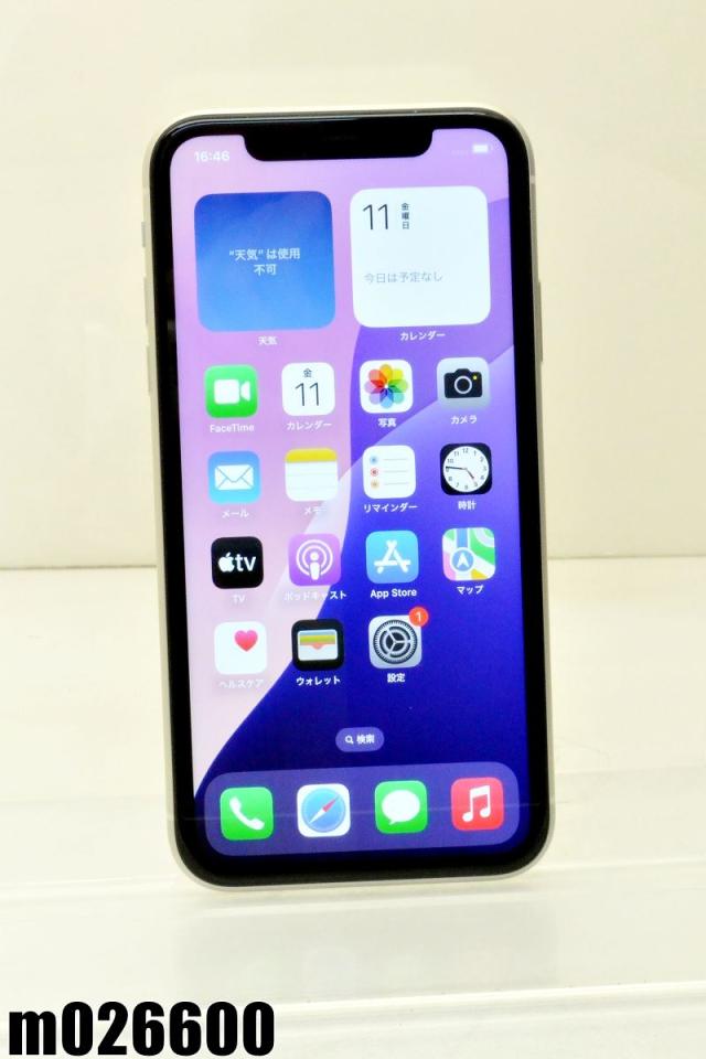 白ロム SIMフリー Apple iPhone11 64GB iOS18.3.2 ホワイト