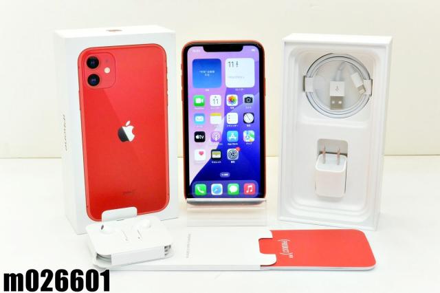 iphone11 レッド SIMロックあり AU iPhone 11 64GB red 赤 sim ロック解除済み 中古】【au】○iPhone 11