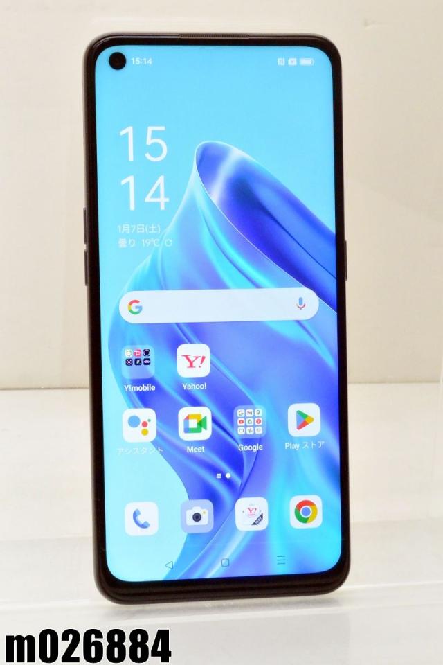白ロム Y!mobile SIMフリー OPPO Reno5 A (eSIM非対応版) 128GB Android12 シルバーブラック A101OP 初期化済【中古】