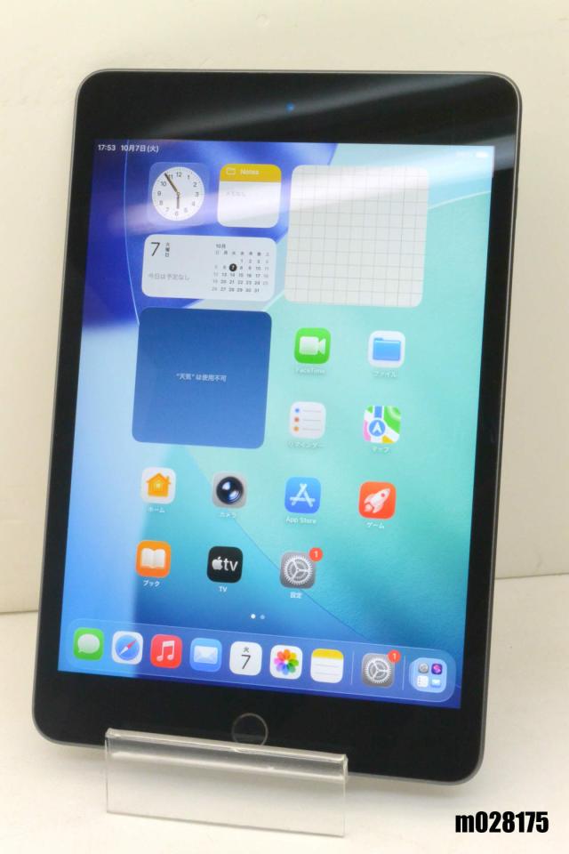 Wi-Fiモデル Apple iPad mini5 Wi-Fi 64GB iPadOS26.01 スペースグレイ