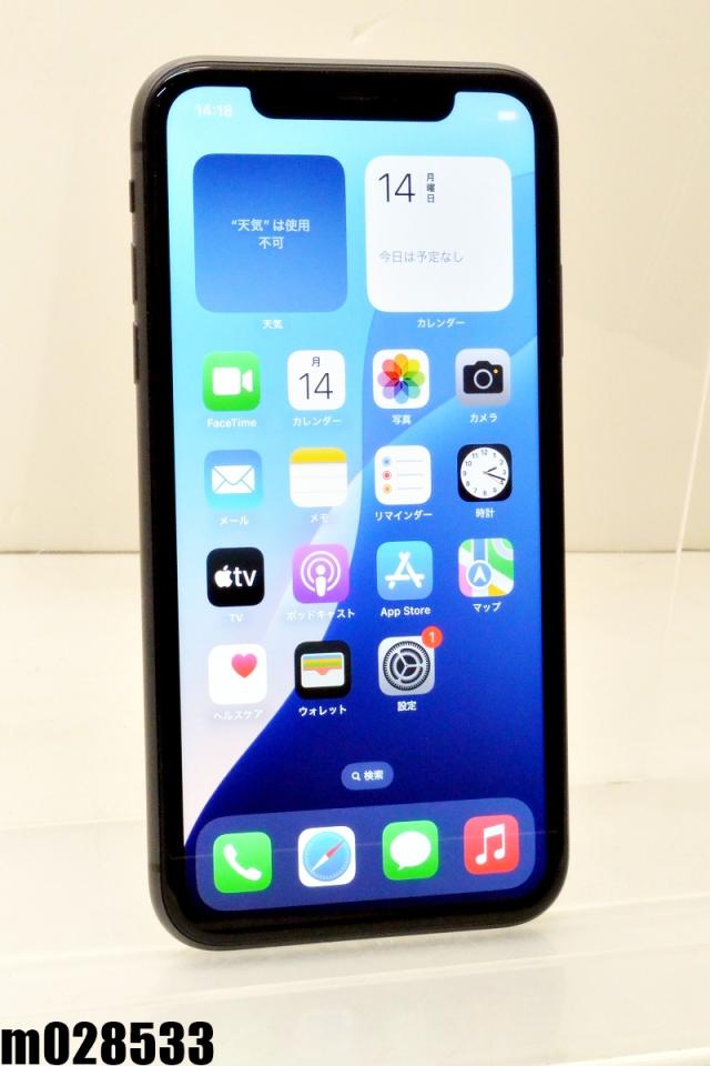 白ROM SIM無償性 au SIM鍵を掛ける取り消す済 Apple iPhone11 64GB iOS18.5 黒いこと MWLT2J/A すべり出し化済【中古】