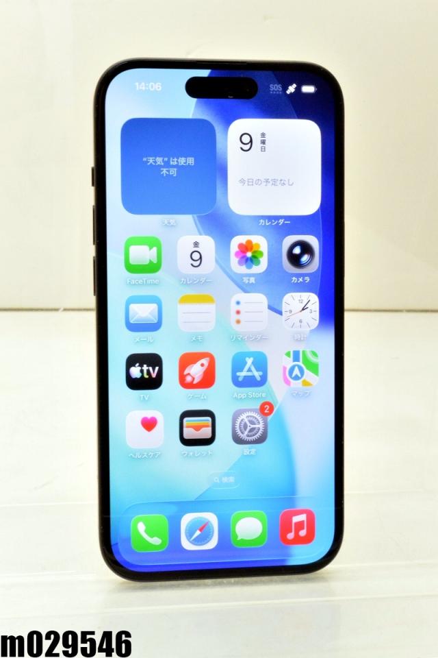 白ロム docomo SIMフリー Apple iPhone15 128GB iOS26.2 Black MTMH3J/A 初期化済【中古】
