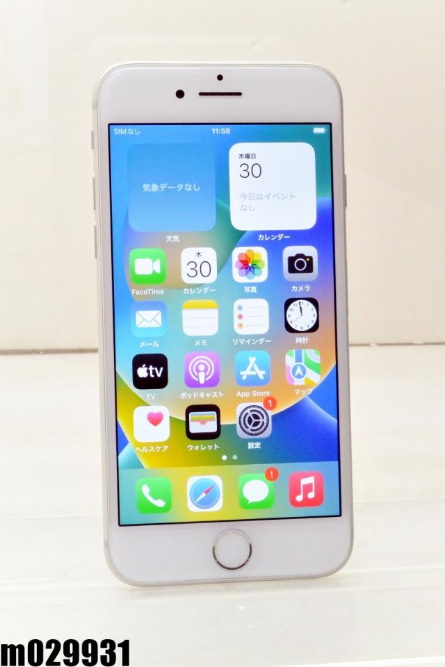 白ロム SIMフリー au SIMロック解除済 Apple iPhone8 64GB iOS16.7.16 Silver MQ792J/A 初期化済【中古】