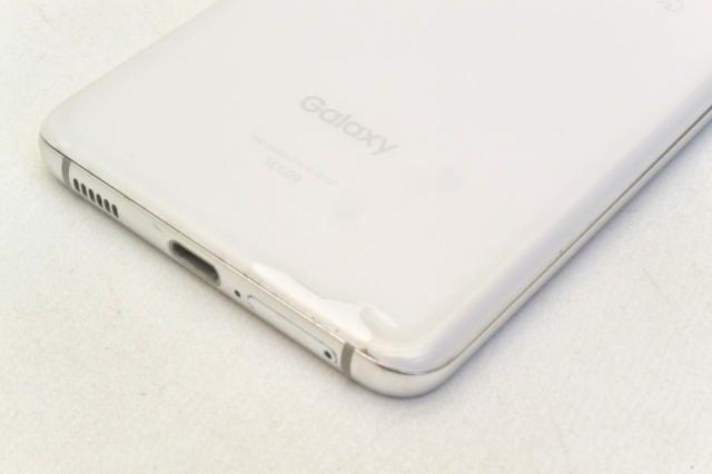 白ROM au SIM鍵を掛ける取り消す済 SAMSUNG Galaxy S21 5G 256GB Android15 ファントムホワイト SCG09 すべり出し化済【中古】