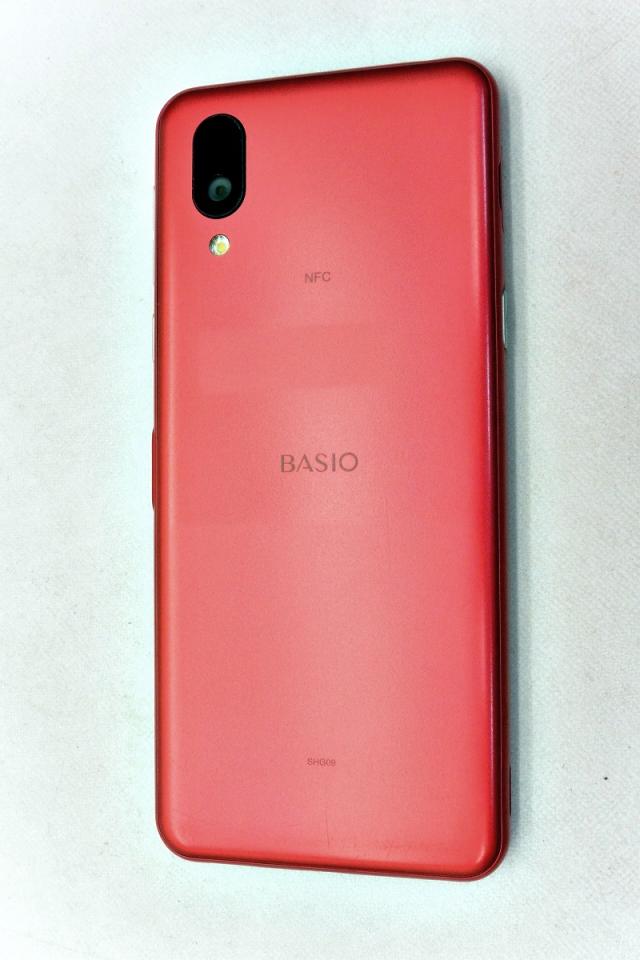白ロム au SIMフリー SHARP BASIO active 64GB Android12 レッド SHG09