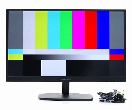【並品】GREENHOUSE GH-LCW24ES-BK 23.6インチ非光沢パネル フルHD 1920x1080ドット DVI-D/アナログRGB入力 小難 中古