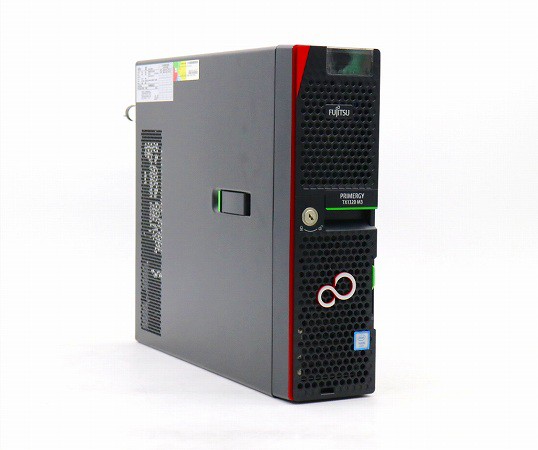 富士通 PRIMERGY TX1320 M3 Xeon E3-1220 v6 3GHz 4GB 900GBx3台(SAS2.5インチ/12Gbps/RAID5構成) DVD-ROM AC*2 PRAID CP400i 中古