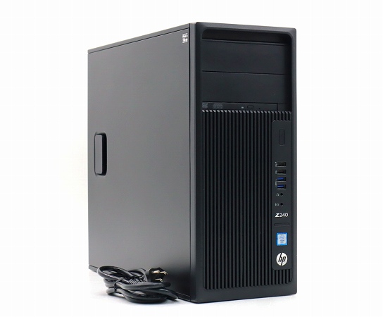 hp Z240 Tower Workstation Xeon E3-1225 v5 3.3GHz 16GB 256GB(新品SSD) Quadro K620 Windows10 Pro 64bit ECCメモリ搭載 中古