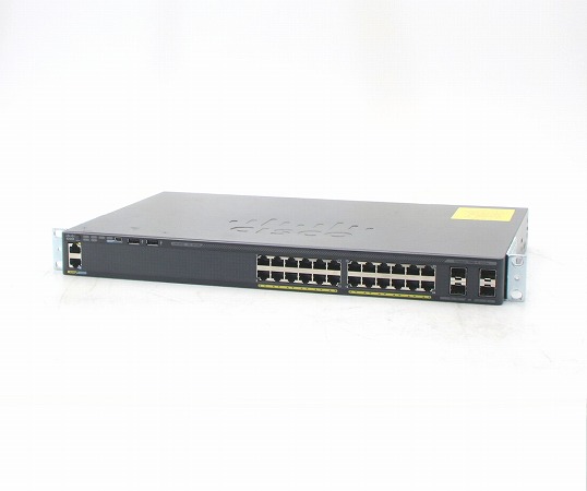 Cisco Catalyst WS-C2960X-24TS-L V06 24ポート1000BASE-T 4ポートSFPスロット C2960X-UNIVERSALK9-M Ver.15.2(7)E10 設定初期化済 中古 6,640円