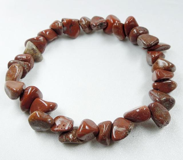 アゾゼオレッドファイアアゼツライト さざれ ブレスレット H&E社 チャクラの活性 広がる生命力 グラウンディング B1azr001