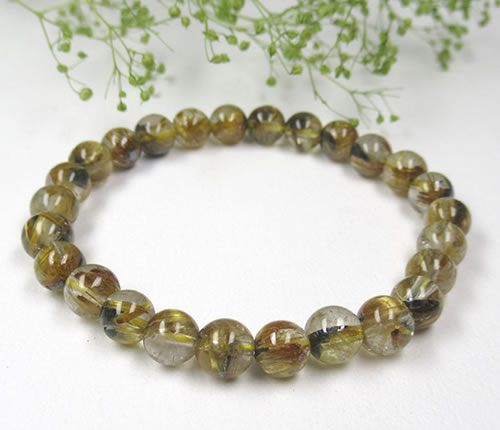 ルチルクォーツ ブレスレット 6.5mm Brutile204