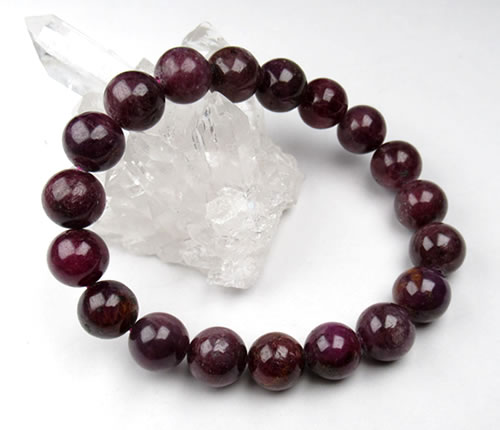 ルビーサファイア・ブラウニッシュ ブレスレット10mm コランダム 保護 グラウンディング 言霊からの防御 情熱 b1sap017の通販は 8,800円