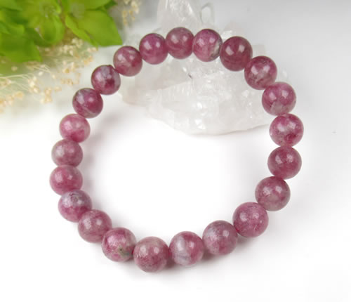 高品質ピンクトルマリンシリカ ブレスレット ピンクトルマリンインクォーツ 8〜8.5ミリ 幸福 喜び 安らぎ 愛の引き寄せ パワーストーン Btorp502