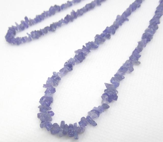 タンザナイト さざれネックレス 90cm タンザニア産 ヘブンアンドアース社 高いオクターブの波長 サポート役 天然石 パワーストーン Nn-tanza001