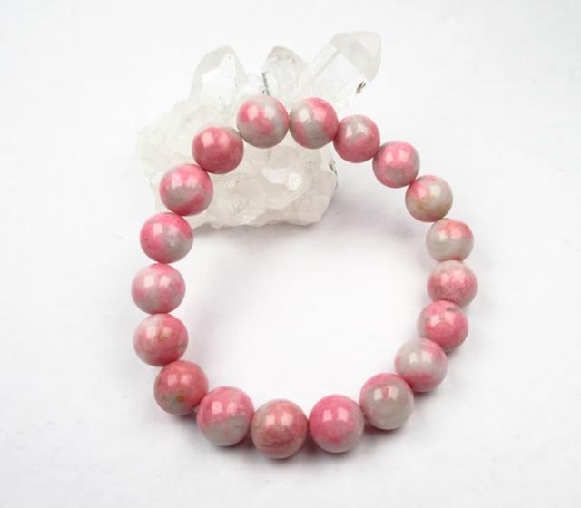 ロードナイトシリカ ブレスレット9mm バラ輝石 愛し愛される深い真の