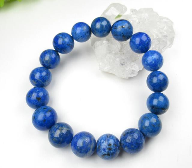 ラピスラズリ12mmブレスレット 能力の開花 直感 霊感 パワーストーン ブレスレット メンズ レディースBlapis205