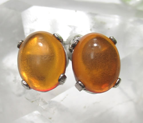 アンバー オーバル10ミリピアス amb552p【H&E社】の通販は 6,205円