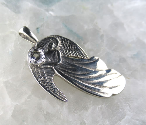 アゾゼオ アゼツライト エンジェル シルバー925 ペンダント H&E社証明書付 angelAz001の通販は