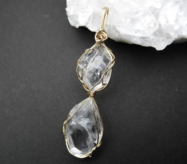 ファーデンクォーツ14kgfペンダント チャクラ活性に 大変優れたエネルギー パワーストーン P1faden001