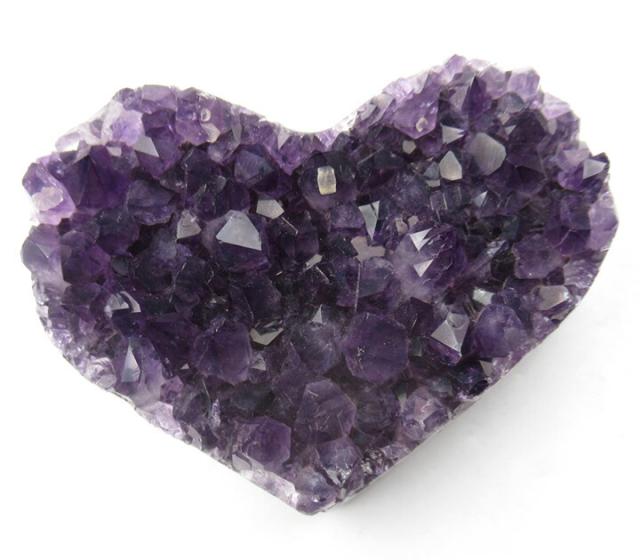 アメジストハートクラスター  紫水晶  置き物  パワーストーン、アクセサリーの浄化に ame205の通販は