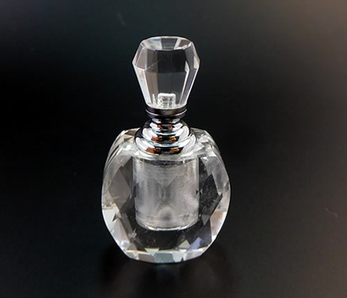 アトマイザーボトル ロッククリスタル ( 水晶 )  ジェムエッセンス入れ 香水入れ 天然石 bottqr