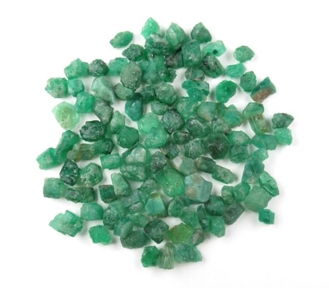 ヒマラヤ産 エメラルド原石 ヒマラヤ産エメラルド透明結晶2ctセット 2〜6mmサイズ 原石 天然石
