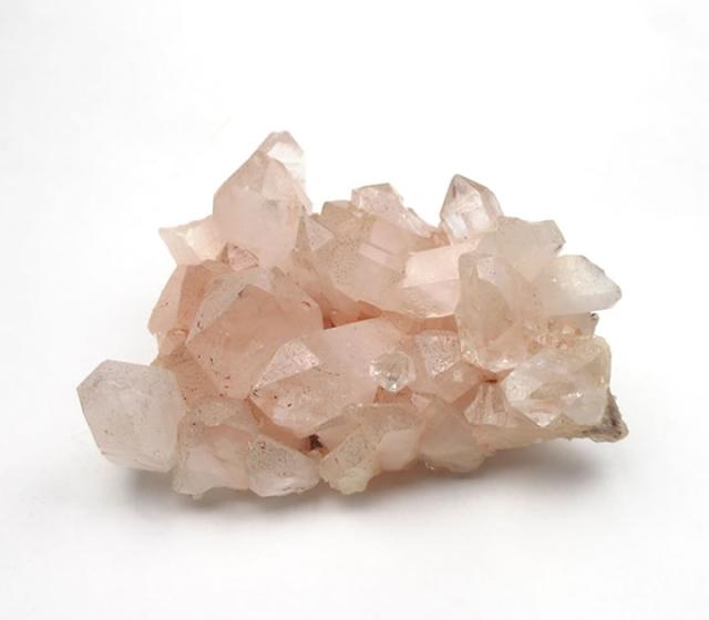 極上　ヒマラヤ　特大ピンククォーツクラスター ヒマラヤ ピンククォーツクラスター 117g クル山系サマディ産 虹あり