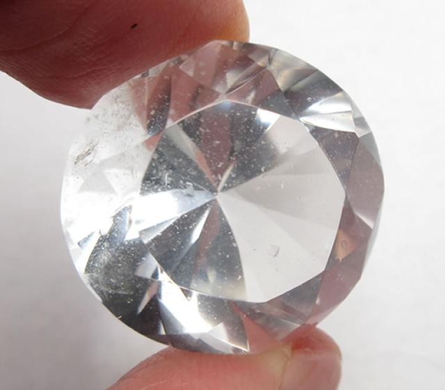 セラデカブラル産レムリアンシード水晶 直径25mm 12g ダイヤモンド型カット ポリッシュ 古代の偉大なる力 叡智 瞑想 置物 パワーストーン lem317_4