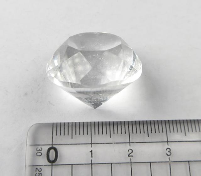 セラデカブラル産レムリアンシード水晶 直径25mm 12g ダイヤモンド型カット ポリッシュ 古代の偉大なる力 叡智 瞑想 置物 パワーストーン lem317_5