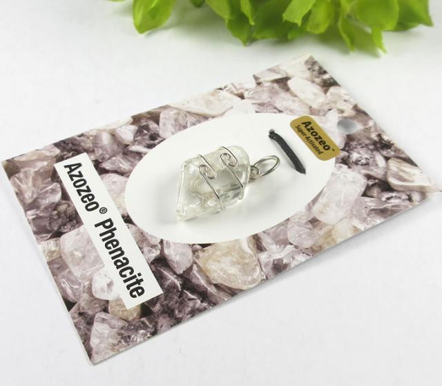 宝石質アゾゼオフェナカイトペンダント 16.6ct 虹あり H&E社証明書付き