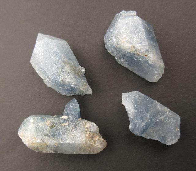 ブルークォーツ インディゴライト ブルーグリーントルマリン入り水晶 4個(12g)セット ブラ ジル産 大天使ラジエルの宝石 パワーストーン 天然石 torin066_1
