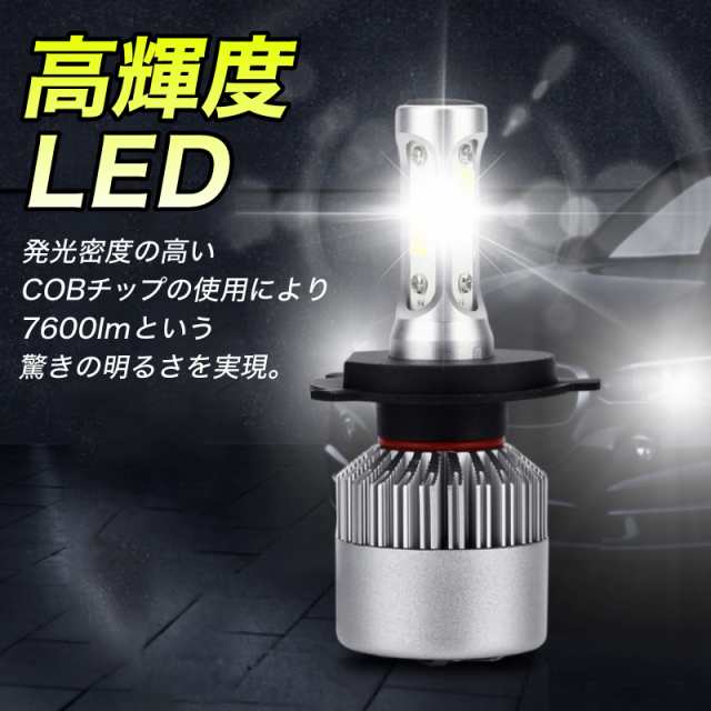 LED ヘッドライト h4 バイク 車検対応 明るい 最強ルーメン 爆光