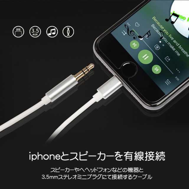 Iphone Aux ケーブル スマホ 断線しにくい 3 5mm ステレオ ミニプラグ Iphone Ipod 1 0m 外部スピーカー 音楽再生 パソコンの通販はau Pay マーケット Kuristore