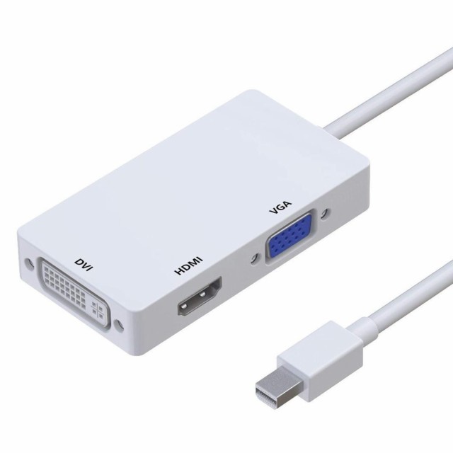 ミニディスプレイポート サンダーボルト to HDMI/VGA/DVIメス 3 in 1変換アダプタケーブルの通販はau PAY マーケット -  kuristore