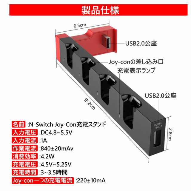 Nintendo Switch スイッチ 4台同時充電 ジョイコン 充電ドック 充電スタンド Joy Con 任天堂 ニンテンドーの通販はau Pay マーケット Kuristore