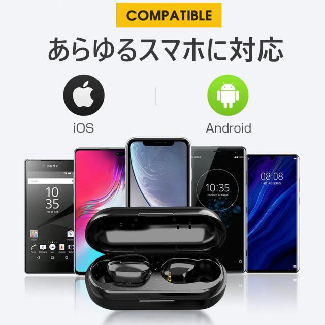 イヤホン ワイヤレス ブルートゥース イヤホン 左右分離 ステレオ ノイズキャンセリング対応 Iphone Ipad Android対応 充電式 収納ケースの通販はau Pay マーケット Kuristore